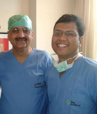 Dr. Chandresh Sharma performing surgery